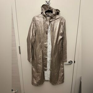 Stussy Gold Metallic Textured Jacket (Raincoat)